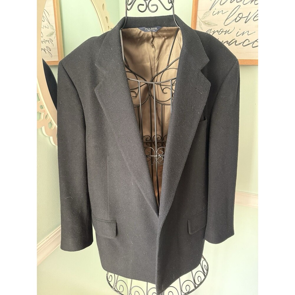 Jos. A. Bank Mens Blazer Black 100% Camel‎ Hair 2 Button Jacket Sport Coat 46R